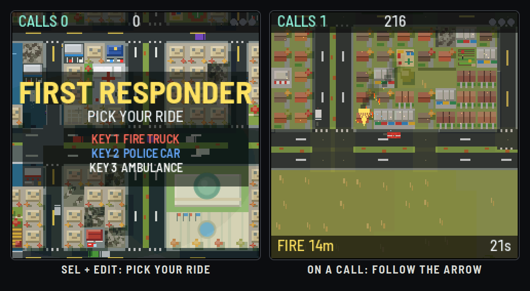 Two CTY-1 screens: picking a ride, then on a call with the arrow and the distance.