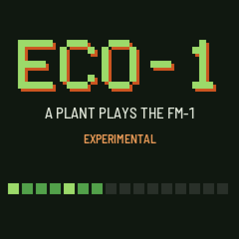 The second boot screen: ECO-1 in big pixel letters