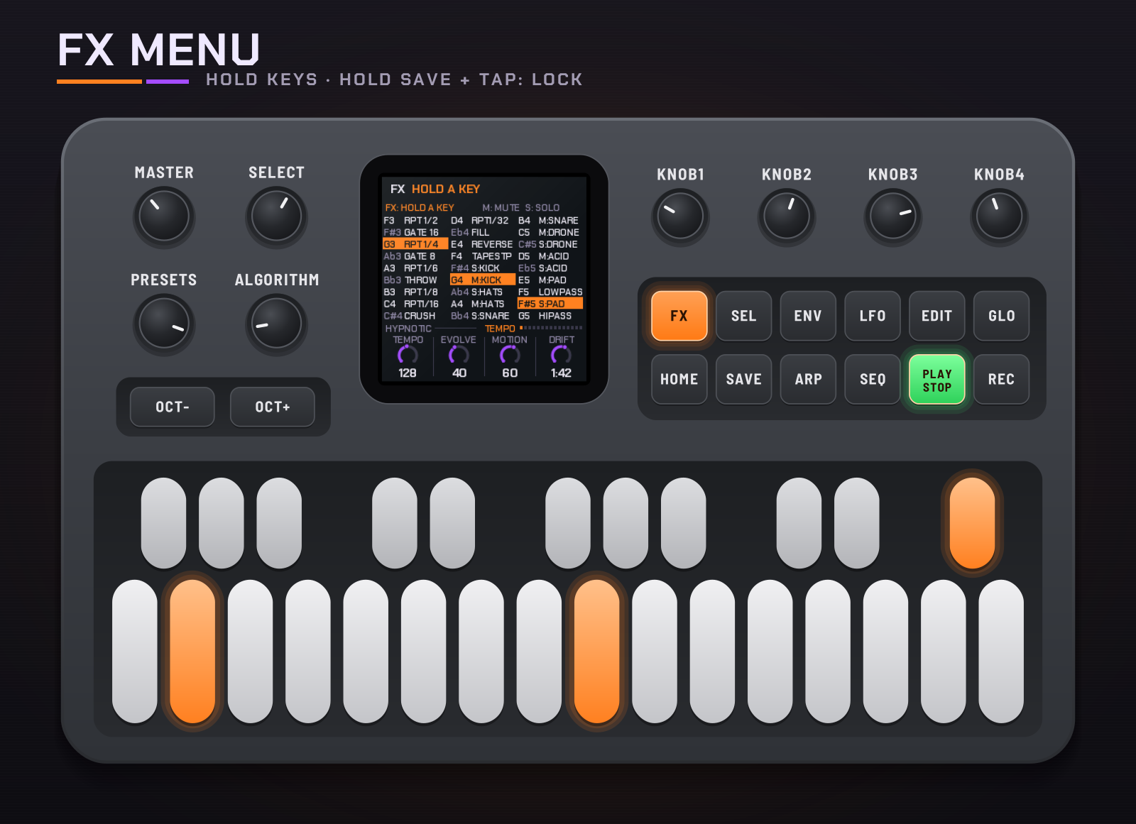 The FX menu
